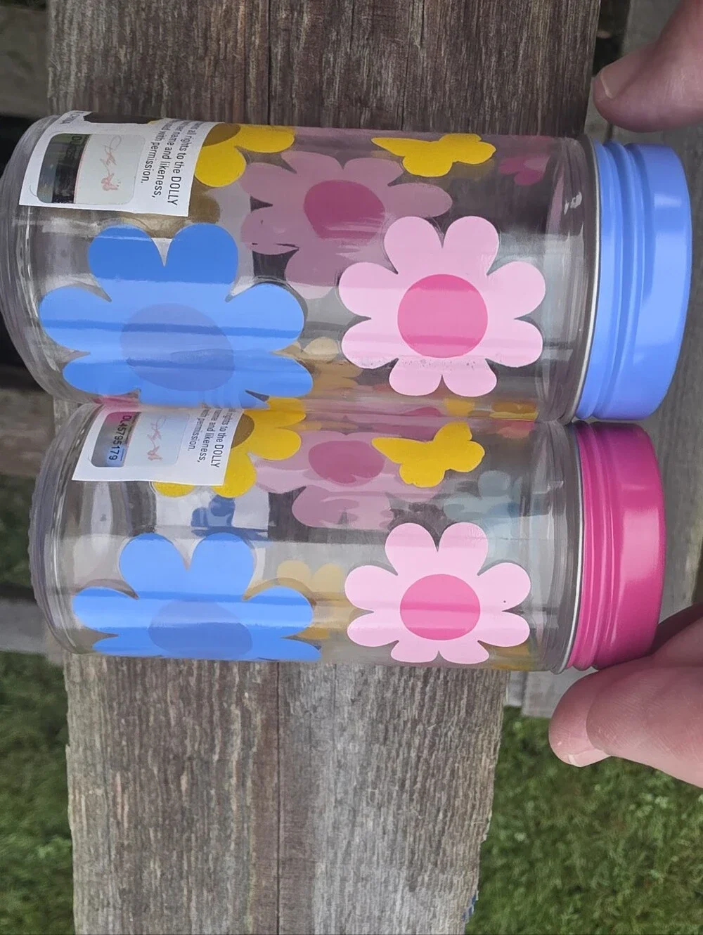 Dolly Parton Daisy Spice Jar Shaker Spring Collection Flower DG Blue and Pink
